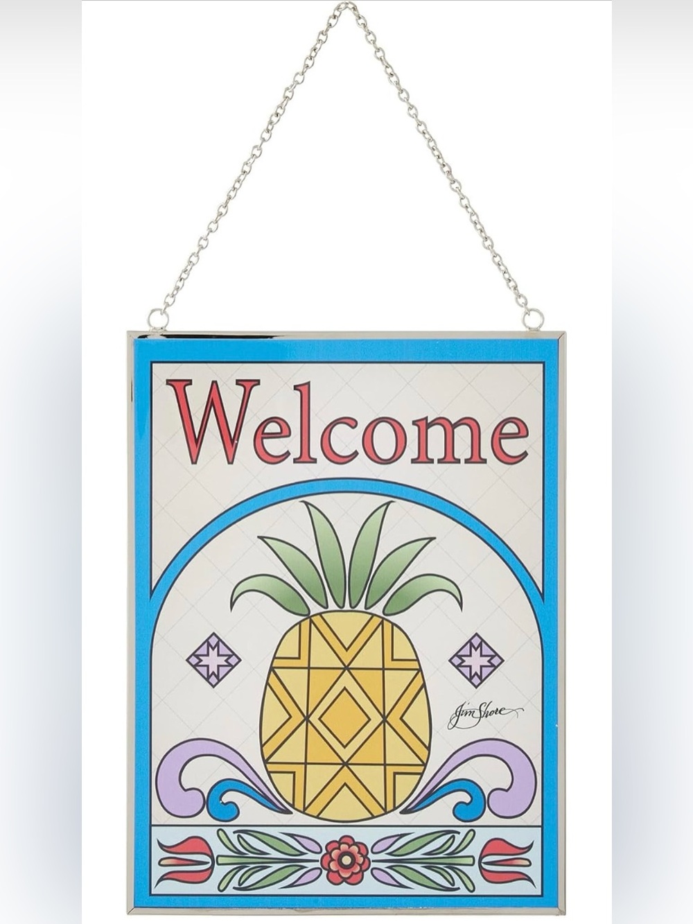 *New* Jim Shore “Welcome” Pineapple Suncatcher Window Decorative Hanging Sign